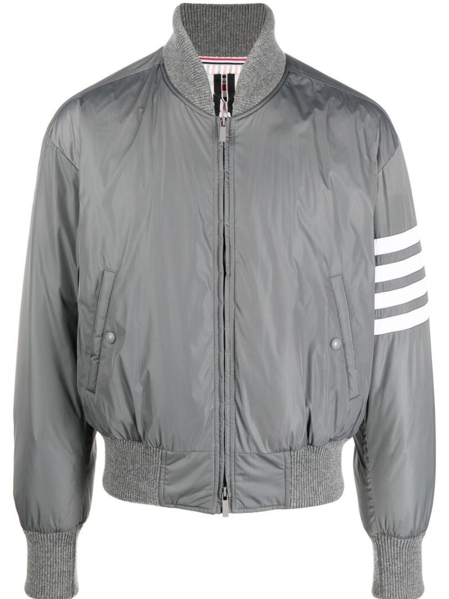 Uomo THOM BROWNE Capispalla | Bomber A Righe 4-Bar