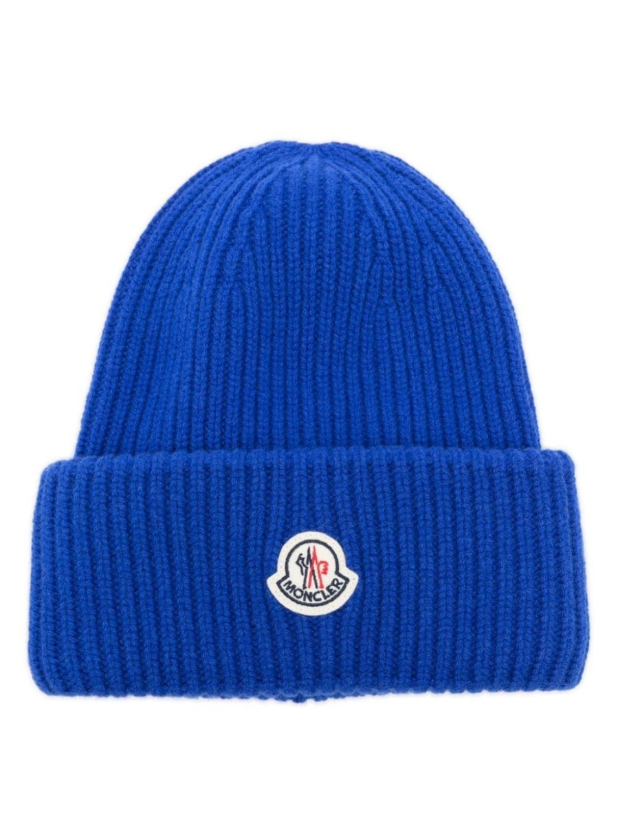 Uomo MONCLER Cappelli | Berretto In Maglia A Coste