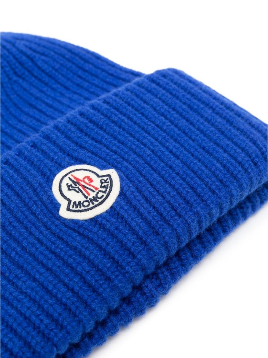 Uomo MONCLER Cappelli | Berretto In Maglia A Coste