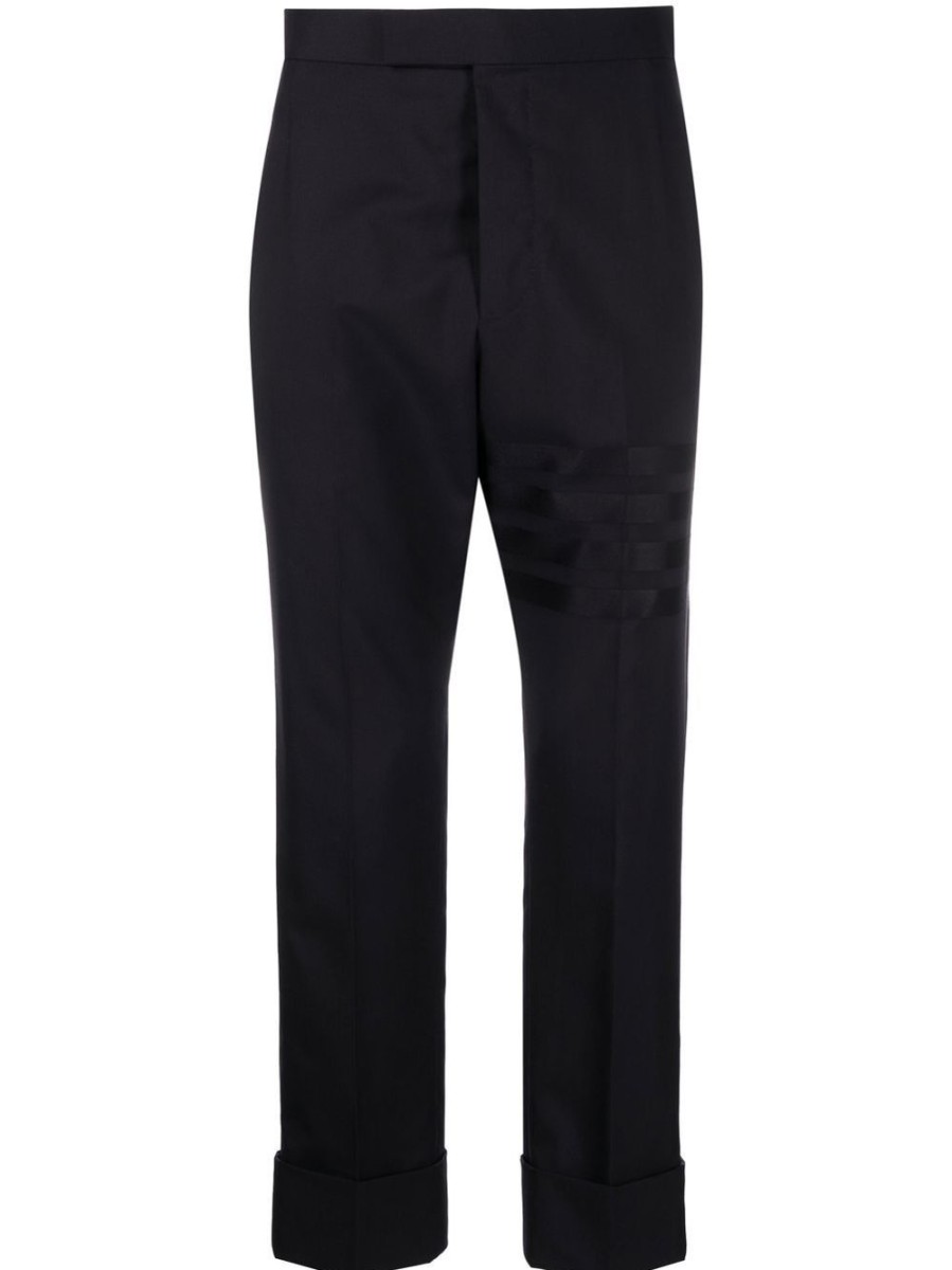 Uomo THOM BROWNE Pantaloni | Pantaloni Cropped 4-Bar Stripe