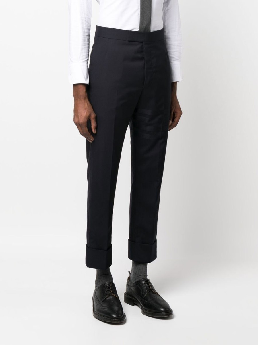 Uomo THOM BROWNE Pantaloni | Pantaloni Cropped 4-Bar Stripe