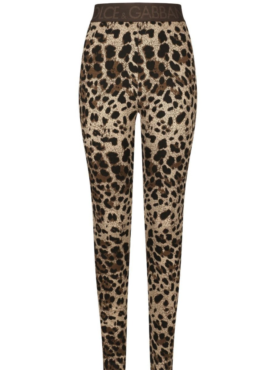 Donna DOLCE&GABBANA Pantaloni | Leggings Leopardati