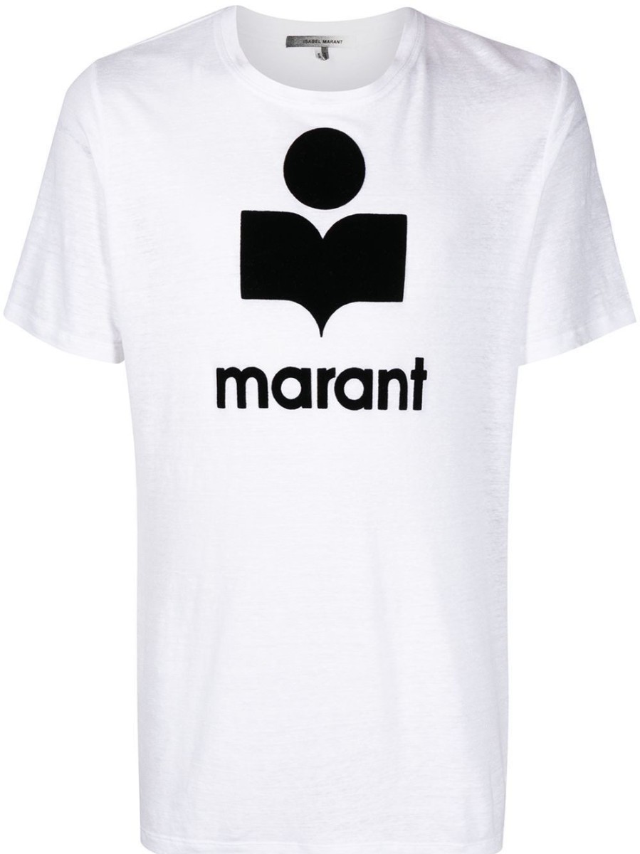 Uomo MARANT T-Shirt | Isabel Marant- T-Shirt Con Stampa Logo