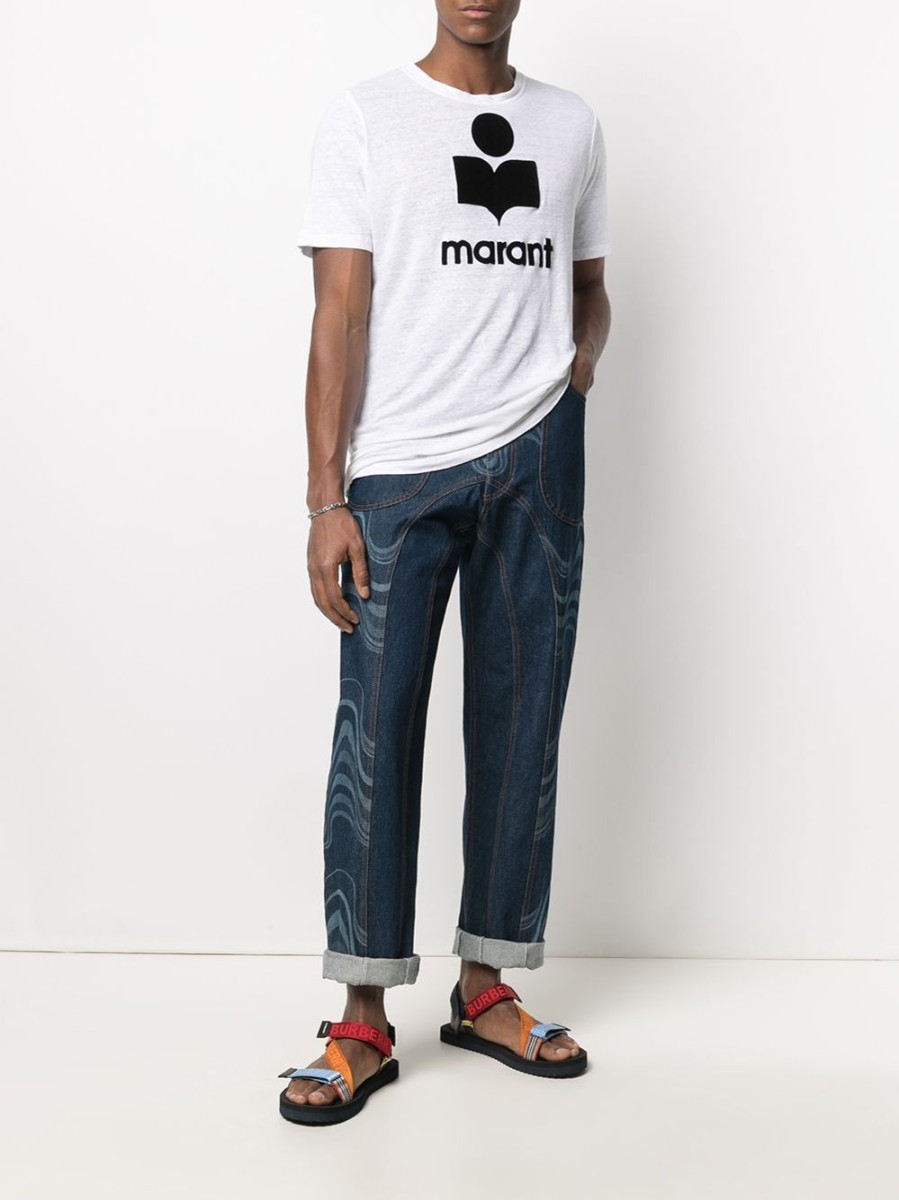 Uomo MARANT T-Shirt | Isabel Marant- T-Shirt Con Stampa Logo