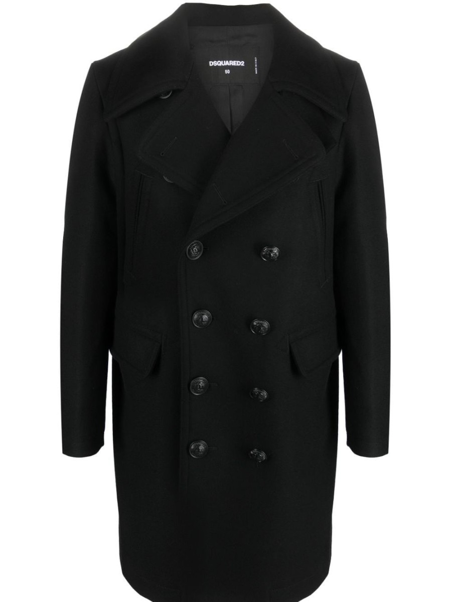 Uomo DSQUARED2 Capispalla | Cappotto Doppiopetto