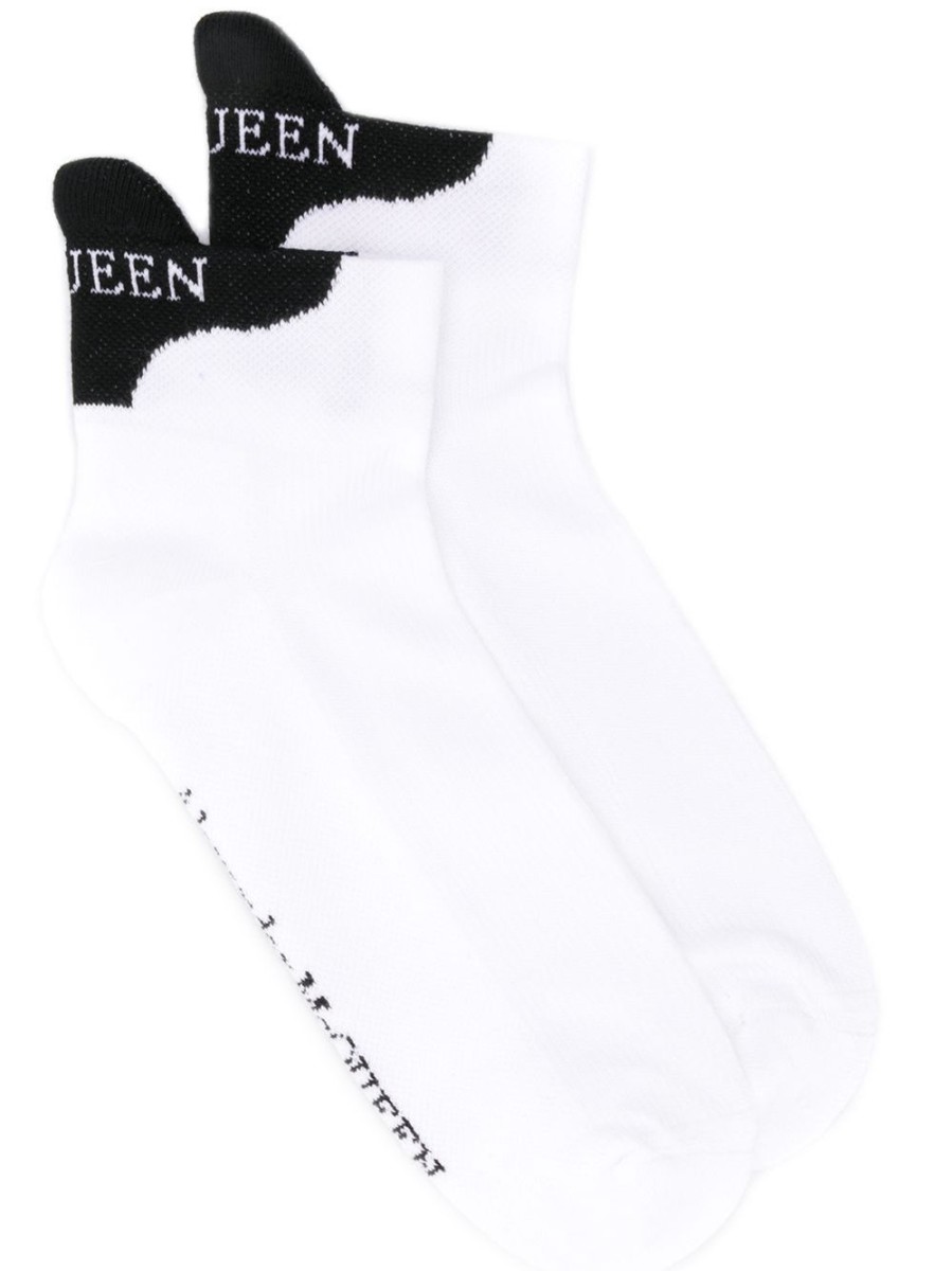 Uomo ALEXANDER MCQUEEN Calze | Calze Corte Con Stampa Logo