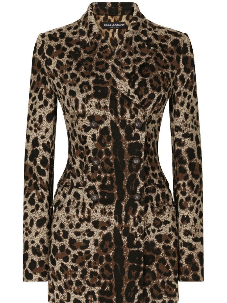 Donna DOLCE&GABBANA Blazer | Blazer Doppiopetto Leopardato