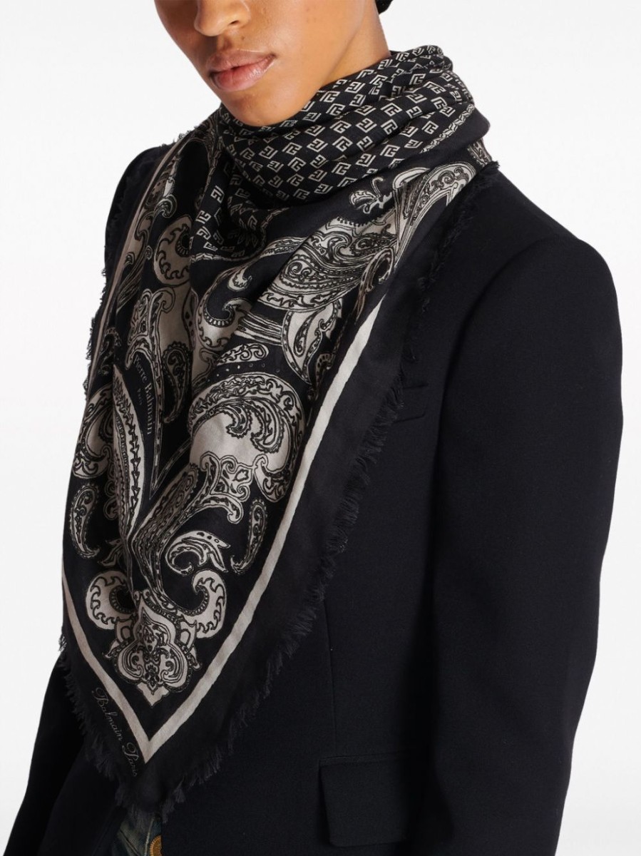 Donna BALMAIN Sciarpe | Foulard Stampa Paisley