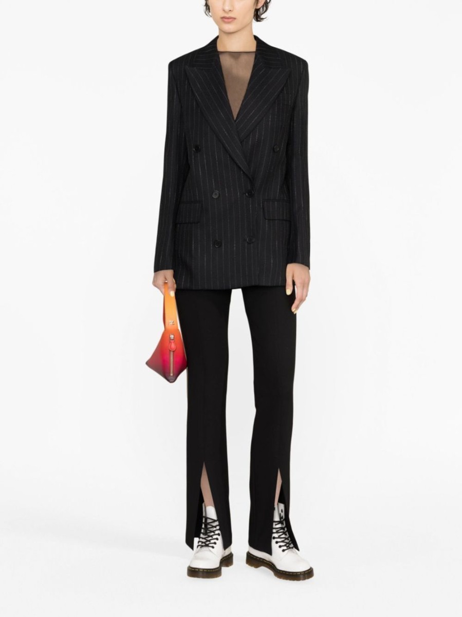 Donna MSGM Blazer | Blazer Doppiopetto Gessato